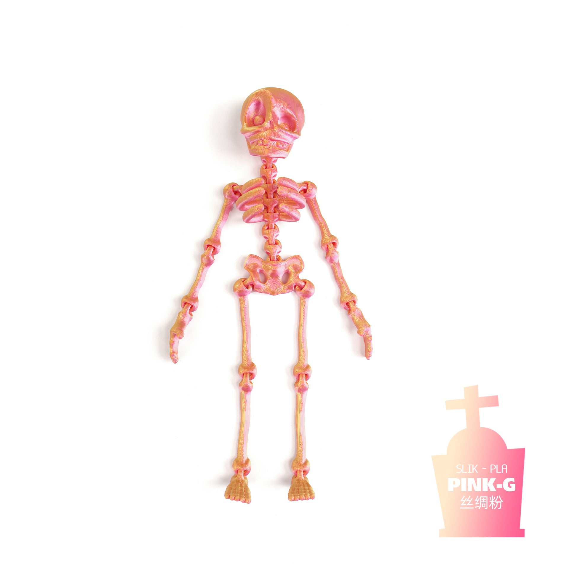Wholesale 3d printing luminous joint movable skull little toy dancing ornaments